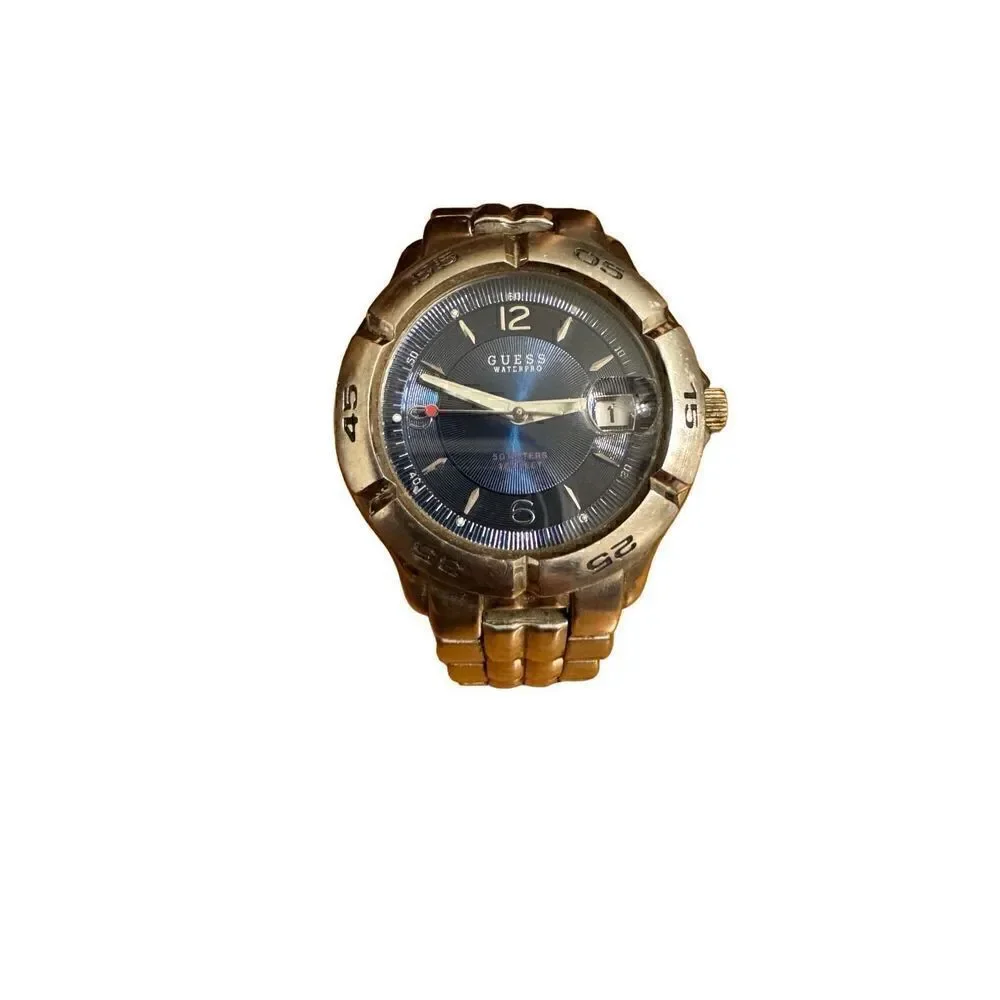 Y2K Guess Waterpro Stainless Steel Diver Wristwatch